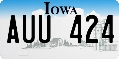 IA license plate AUU424