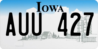 IA license plate AUU427