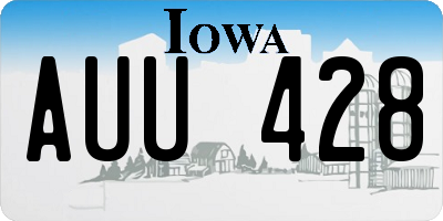 IA license plate AUU428