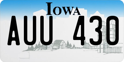 IA license plate AUU430