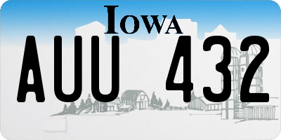IA license plate AUU432