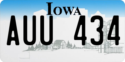 IA license plate AUU434