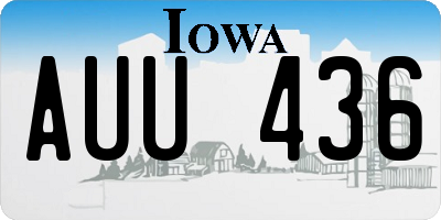 IA license plate AUU436