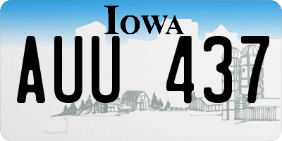 IA license plate AUU437