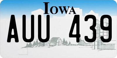IA license plate AUU439