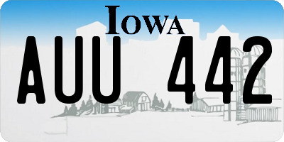 IA license plate AUU442