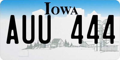IA license plate AUU444