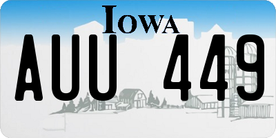 IA license plate AUU449