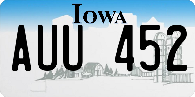 IA license plate AUU452