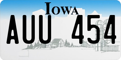 IA license plate AUU454