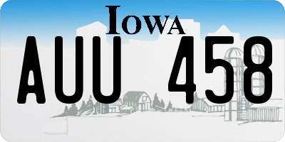 IA license plate AUU458