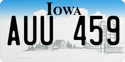 IA license plate AUU459