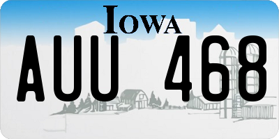 IA license plate AUU468