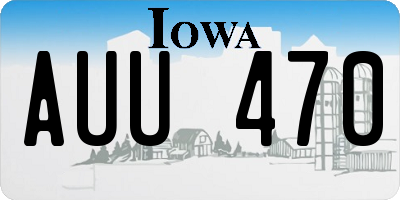 IA license plate AUU470