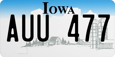 IA license plate AUU477