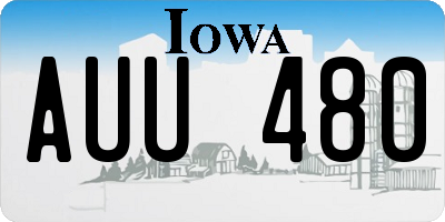 IA license plate AUU480