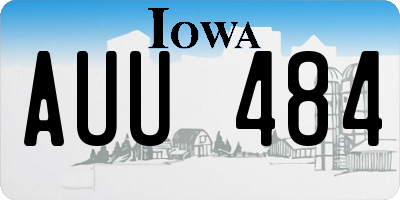 IA license plate AUU484