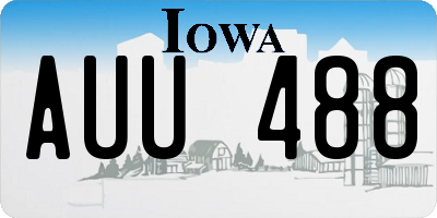 IA license plate AUU488