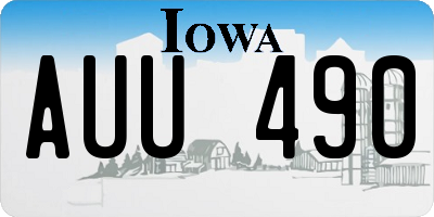 IA license plate AUU490