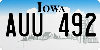 IA license plate AUU492