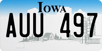 IA license plate AUU497