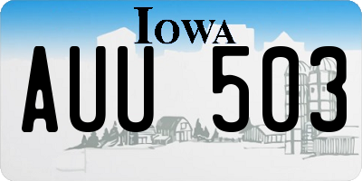 IA license plate AUU503