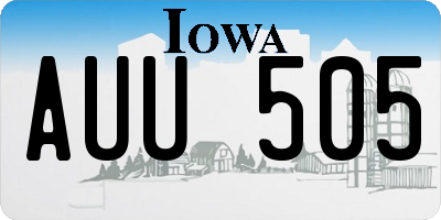 IA license plate AUU505