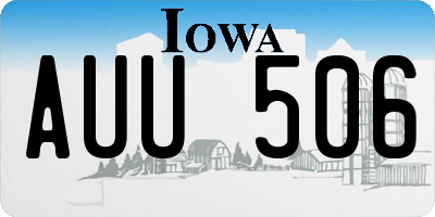 IA license plate AUU506