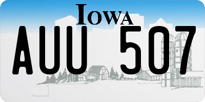 IA license plate AUU507