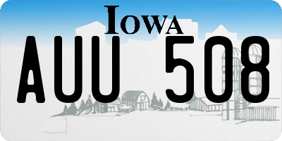 IA license plate AUU508