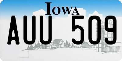 IA license plate AUU509