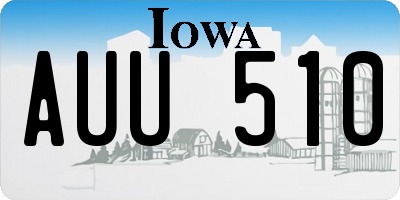 IA license plate AUU510