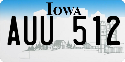 IA license plate AUU512