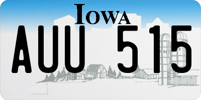 IA license plate AUU515