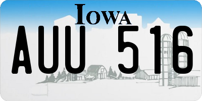 IA license plate AUU516