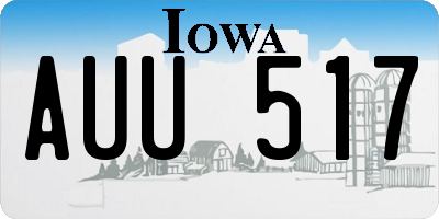 IA license plate AUU517