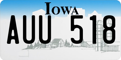 IA license plate AUU518