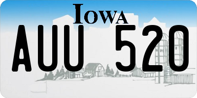IA license plate AUU520