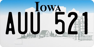 IA license plate AUU521