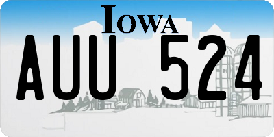 IA license plate AUU524