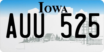 IA license plate AUU525