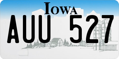 IA license plate AUU527
