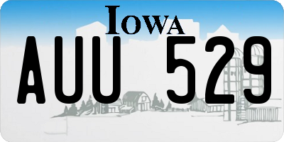 IA license plate AUU529