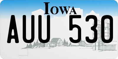 IA license plate AUU530