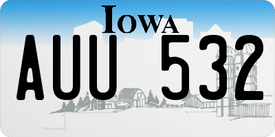 IA license plate AUU532