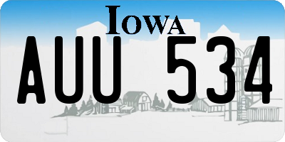 IA license plate AUU534