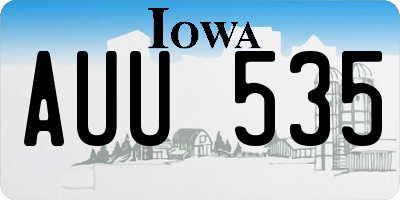 IA license plate AUU535