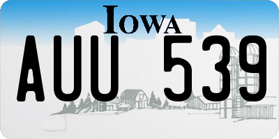 IA license plate AUU539