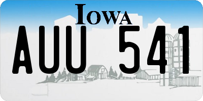 IA license plate AUU541