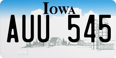 IA license plate AUU545